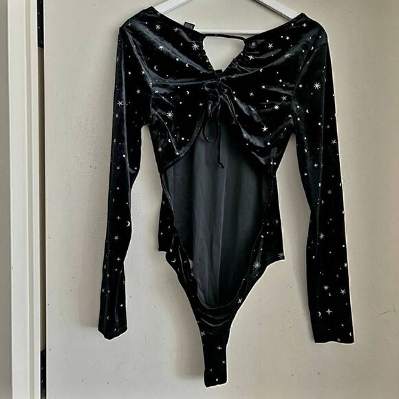NWT WILD FABLE VELVET SPARKLE BODYSUIT - Picture 6 of 7